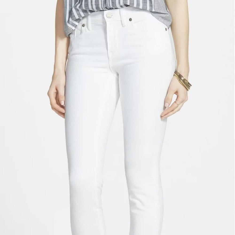 Madewell high riser White Skinny Jeans 25